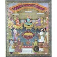 King Akbar (Mughal Court Secene) Painting