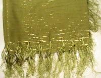 Knotted Fringe Scarf (Mehndi Colour with Rayon)