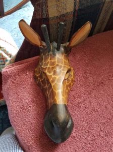 Hand-carved Wood - GIRAFFE HEAD