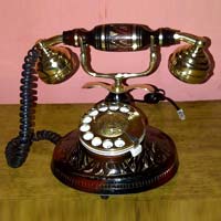 Antique Brass Phone Round