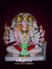 White Marble Panchmukhi Hanuman Statues