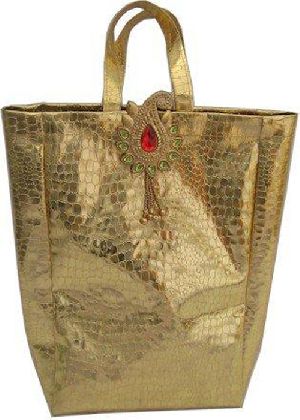 Golden Leather Bag