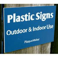 plastic sign