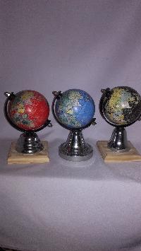wooden metal base globe