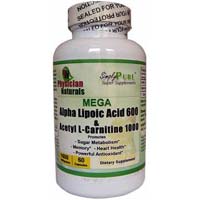Alpha Lipoic Acid & Acetyl L-Carnitine HCl -- 1600 mg