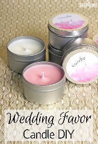 DIY Wedding Favor Candles