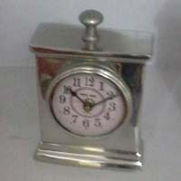 Nickel Finish Almirah Table Clock