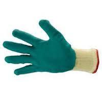 natural latex on poly cotton knitted gloves