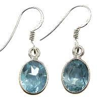 topaz silver earring