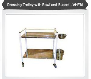 Dressing Trolley with Bowl And Bucket