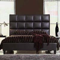Leather Headboard Bed