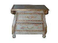 Metal fitted bedside in rustic finish