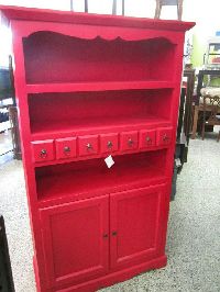 Painted Open Cabinet