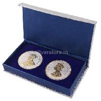 100 gm Gold Plated Silver Queen Victoria & King George Coins