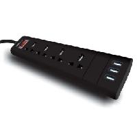 Portronics Por 278 Power Converter With 4 Sockets & 3 USB Port