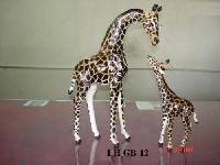 Leather Handicraft Giraffe Statues