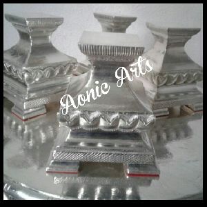 Silver Inlay Candle Holders