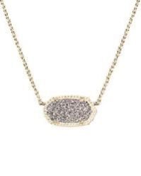 Multicolor Druzy Pendant With Pearl String