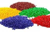colored plastic granules