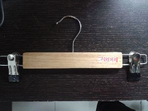 Wooden Hanger with Adjustable Clip