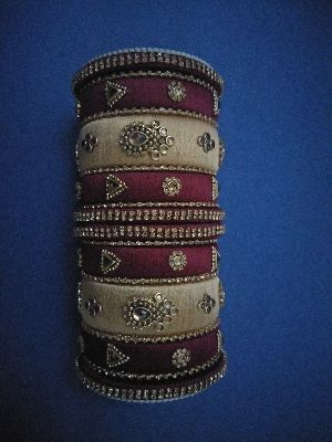 Fancy silk thread bangle