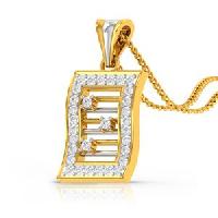 Glitter Guide Diamond Gold Pendant