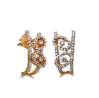 Diamond Lavender Diamond Gold Earrings