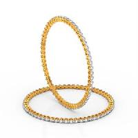 Diamond Gold Bangles Majestic