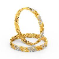 Diamond Gold Bangles Sarah Triangle