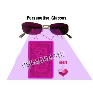 Metal Side Plastic Purple Perspective Glasses
