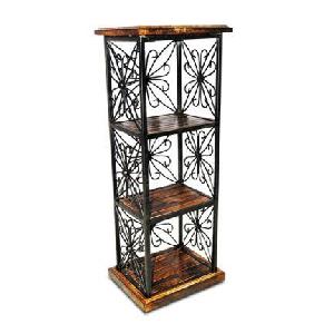 Mango Wood and Iron Bookcase (RHP-BOOK-009)