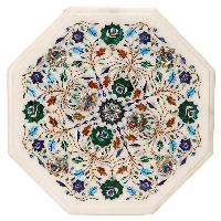 Octagonal Marble Inlay Table Top