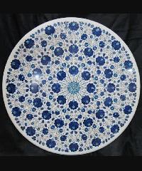 Round Marble Inlay Table Top