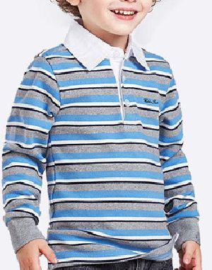 Boys Designer Full Sleeve Polo T-Shirts