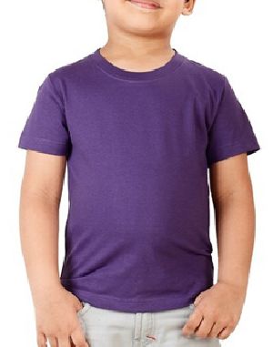 Boys Plain Half Sleeve Round Neck T-Shirts