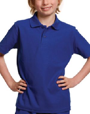 Girls Plain Half Sleeve Polo T-Shirts