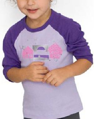 Girls Raglan Round Neck T-Shirts