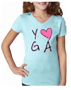 Girls V Neck Yoga T-Shirts