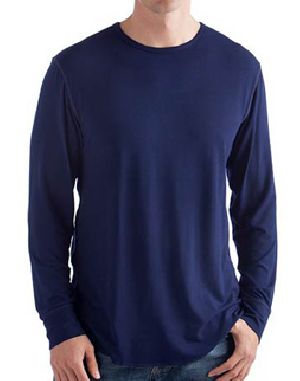 Mens Plain Full Sleeve Round Neck T-Shirts