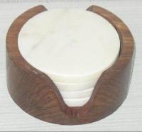 NS0014 Marble Wood Coasters Set