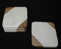 NS0023 Marble Wood Coasters Set