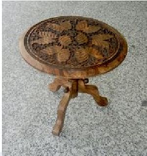 Wooden Carved Folding Stool