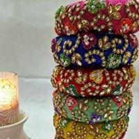 Raw silk bangles