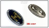 Oval Shape Embosed Steel Badge for Corporate