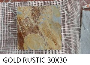 30X30 Gold Rustic Slate Stone