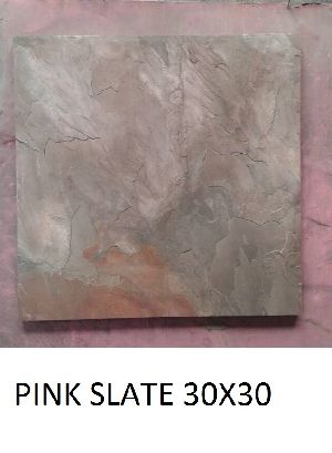 30X30 Pink Slate Stone