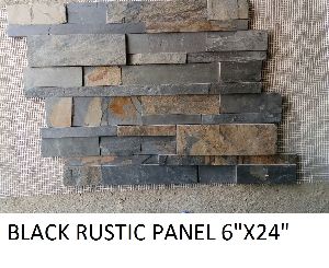 6X24 Black Rustic Wall Cladding Panel