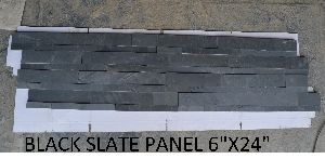 6X24 Black Slate Wall Cladding Panel