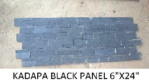 6X24 Kadapa Black And Lime Black Wall Cladding Panel