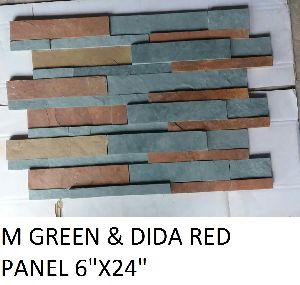 6X24 M Green And Dida Red  Wall Cladding Panel